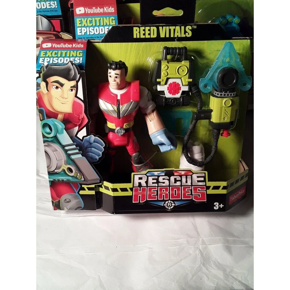 Fisher-Price Rescue Heroes Reed Vitals Medical Cadet Action Figure + Accessories